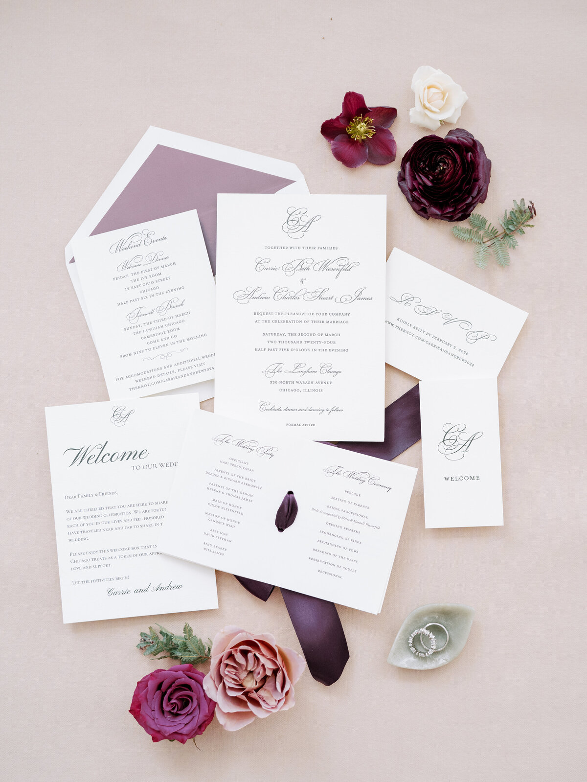 Langham Wedding with Moody Tones and Printed Floral Dance Floor_2