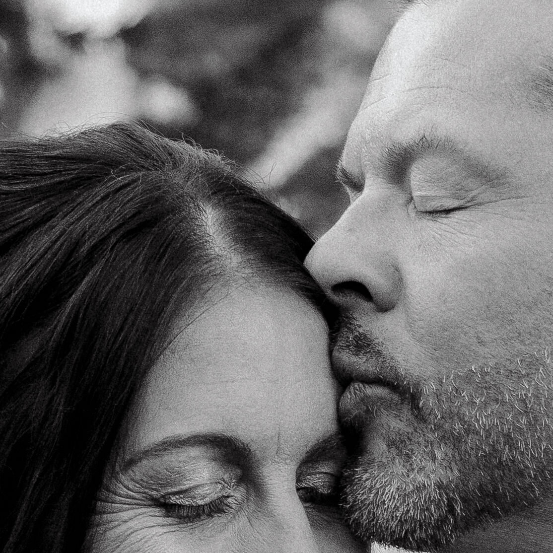 denver colorado wedding photographer - groom kissing bride's forehead
