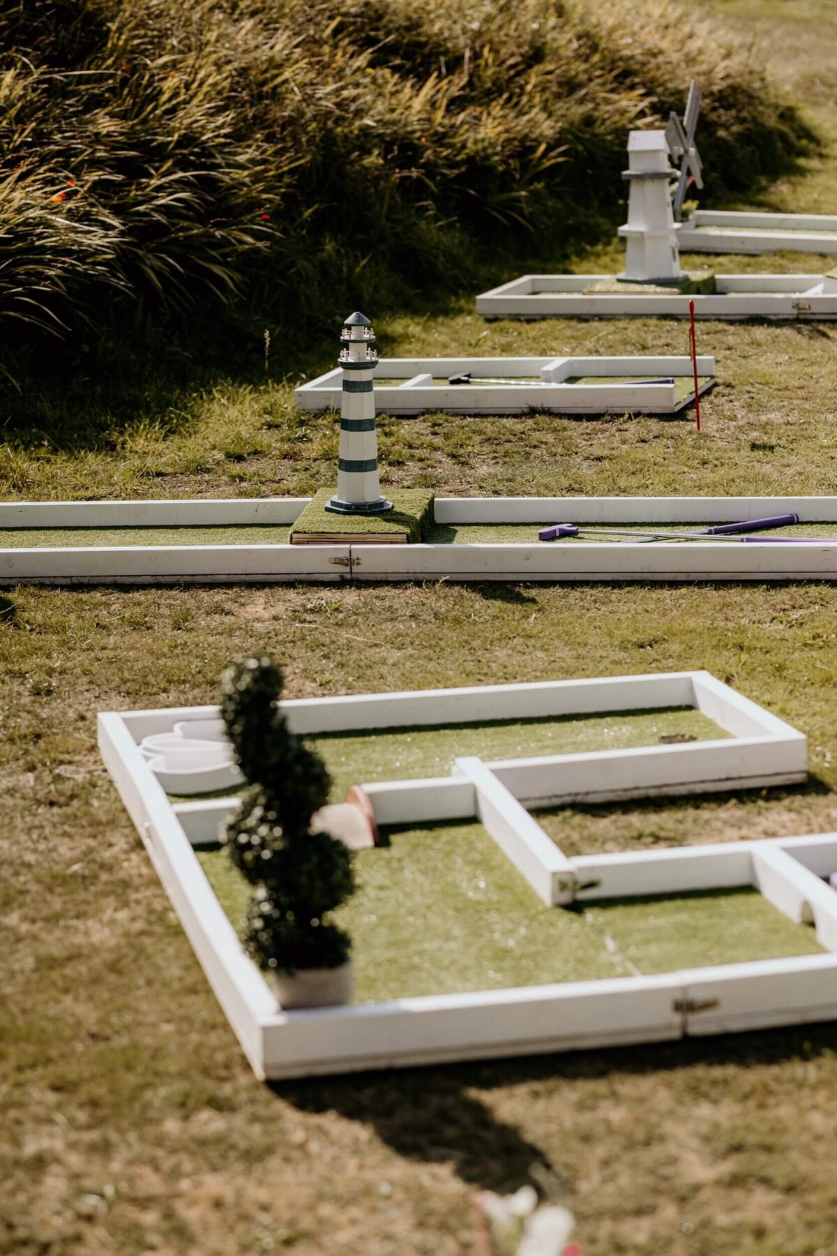 Crazy golf on the lawns at Polhawn Fort