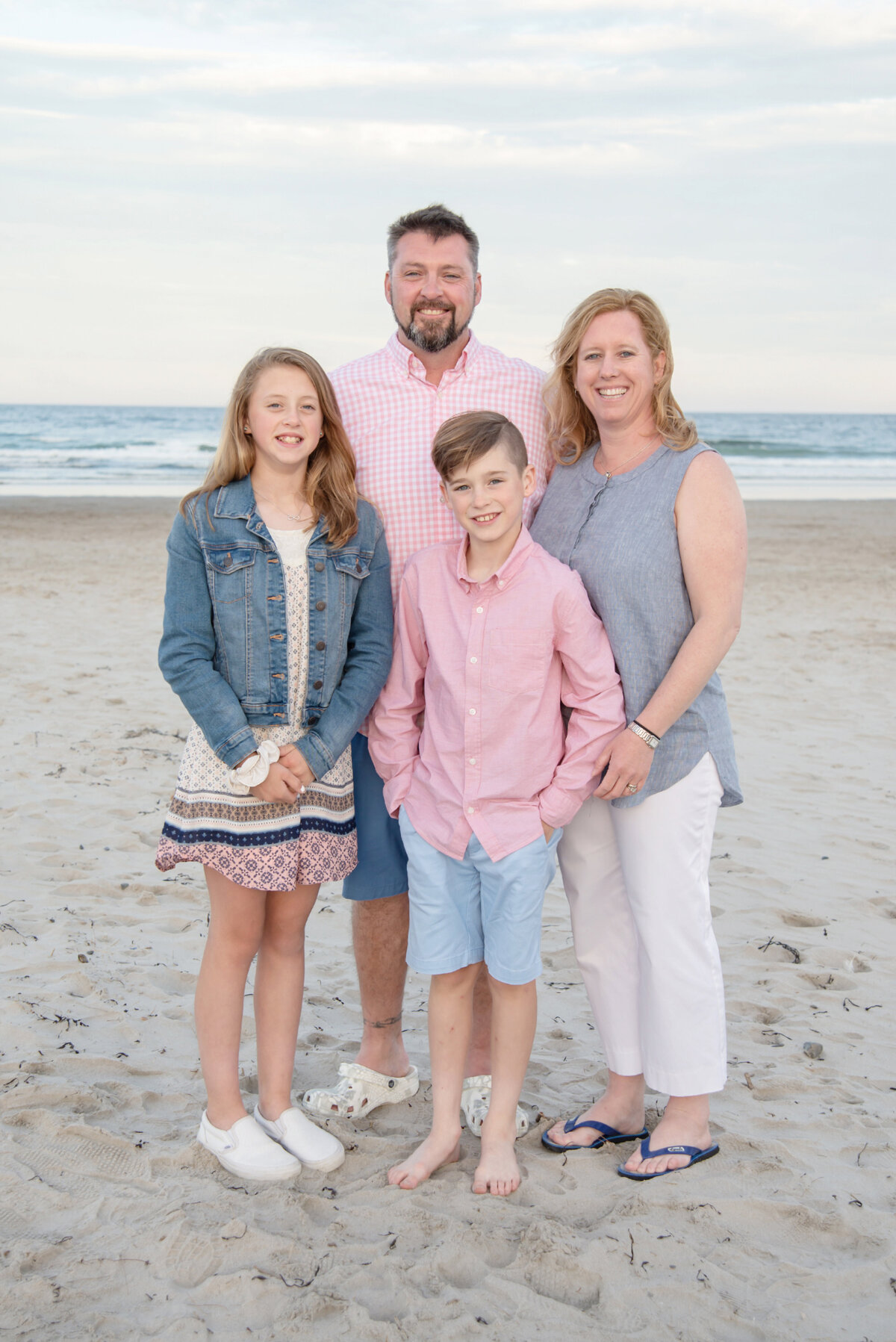 family portrait on drakes island beach wells maine