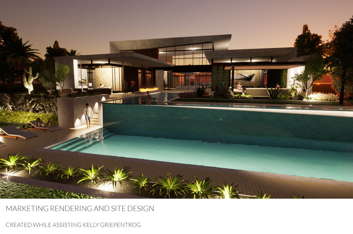 Marketing rendering and site design for contract work