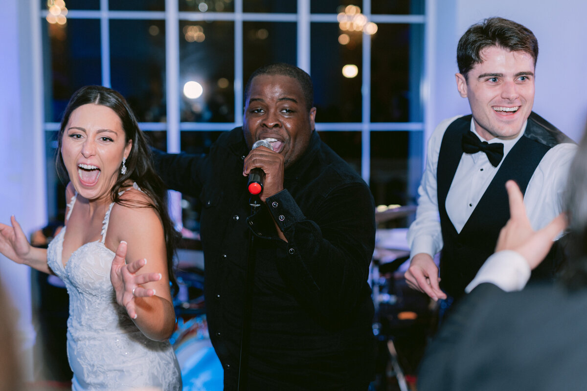 Guests dancing at luxury wedding at The Olana, Dallas