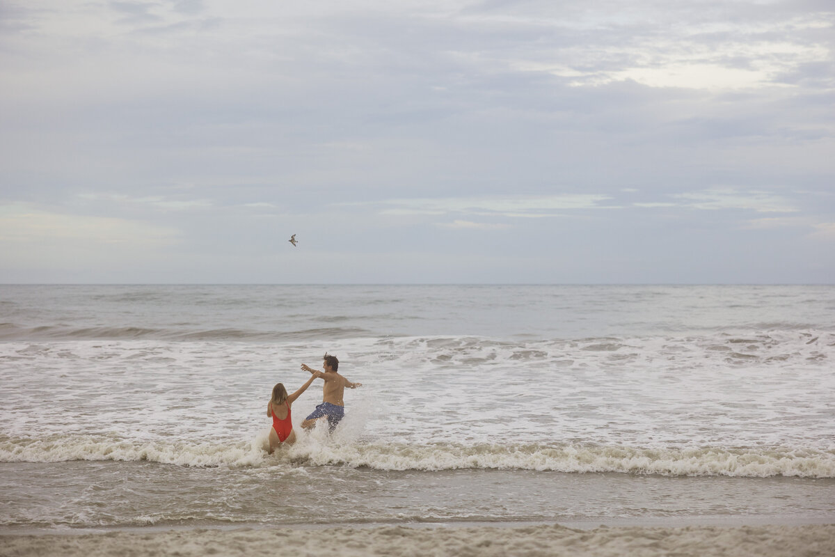couples beach session st augustine florida