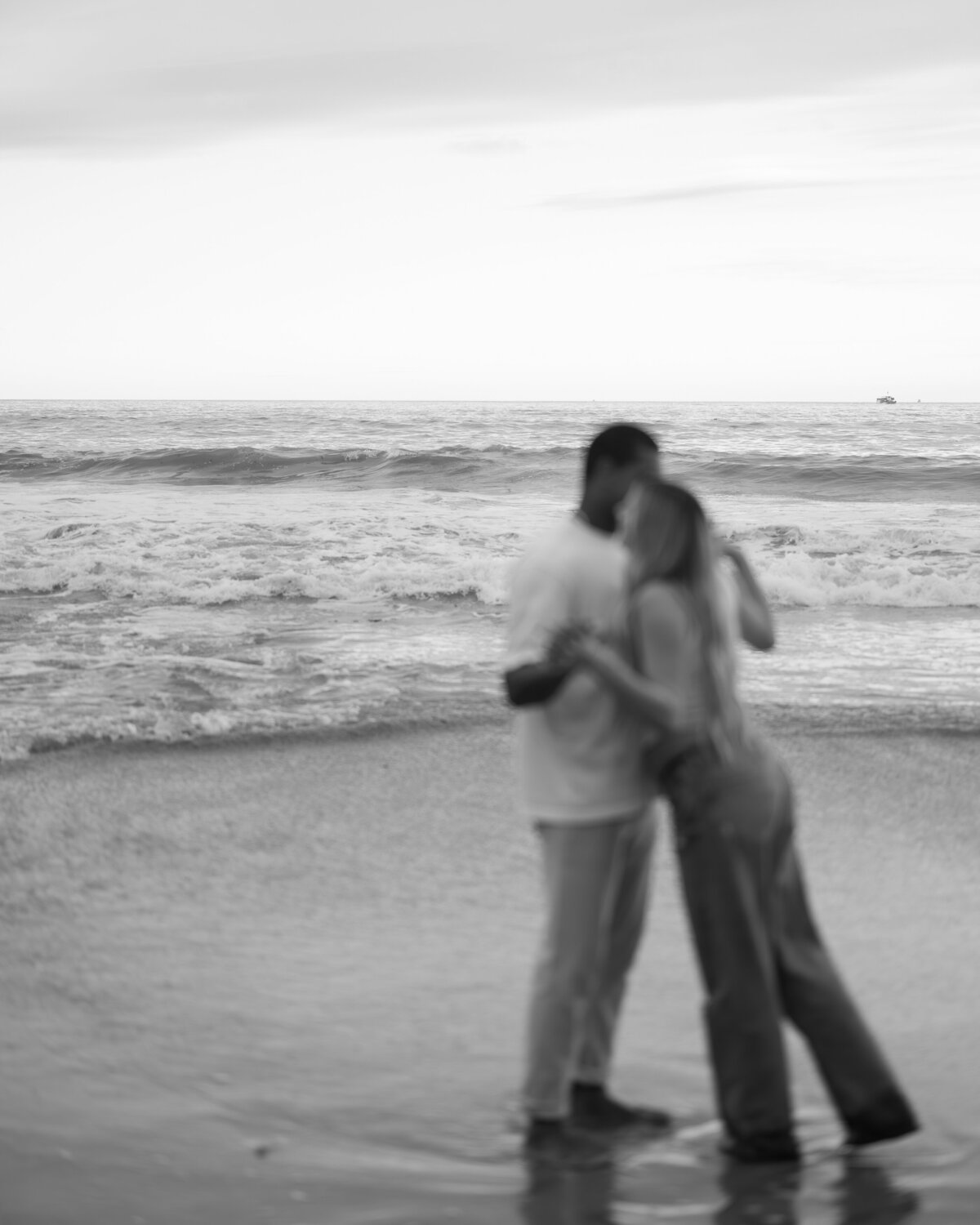 black and white moody maternity photo