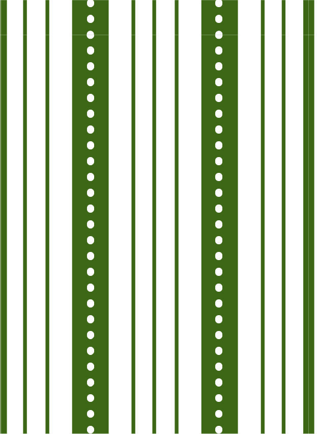 green vertical dot and stripe