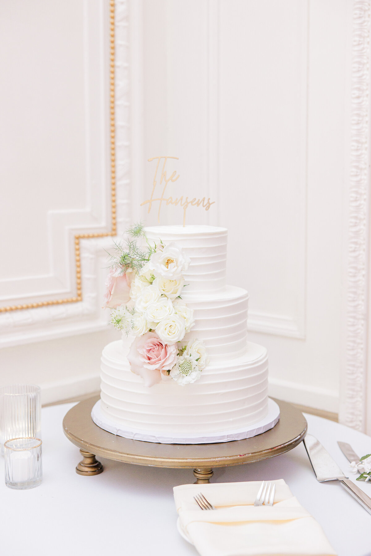 Wedding cake representing Christine Hazel Photography's attention to detail