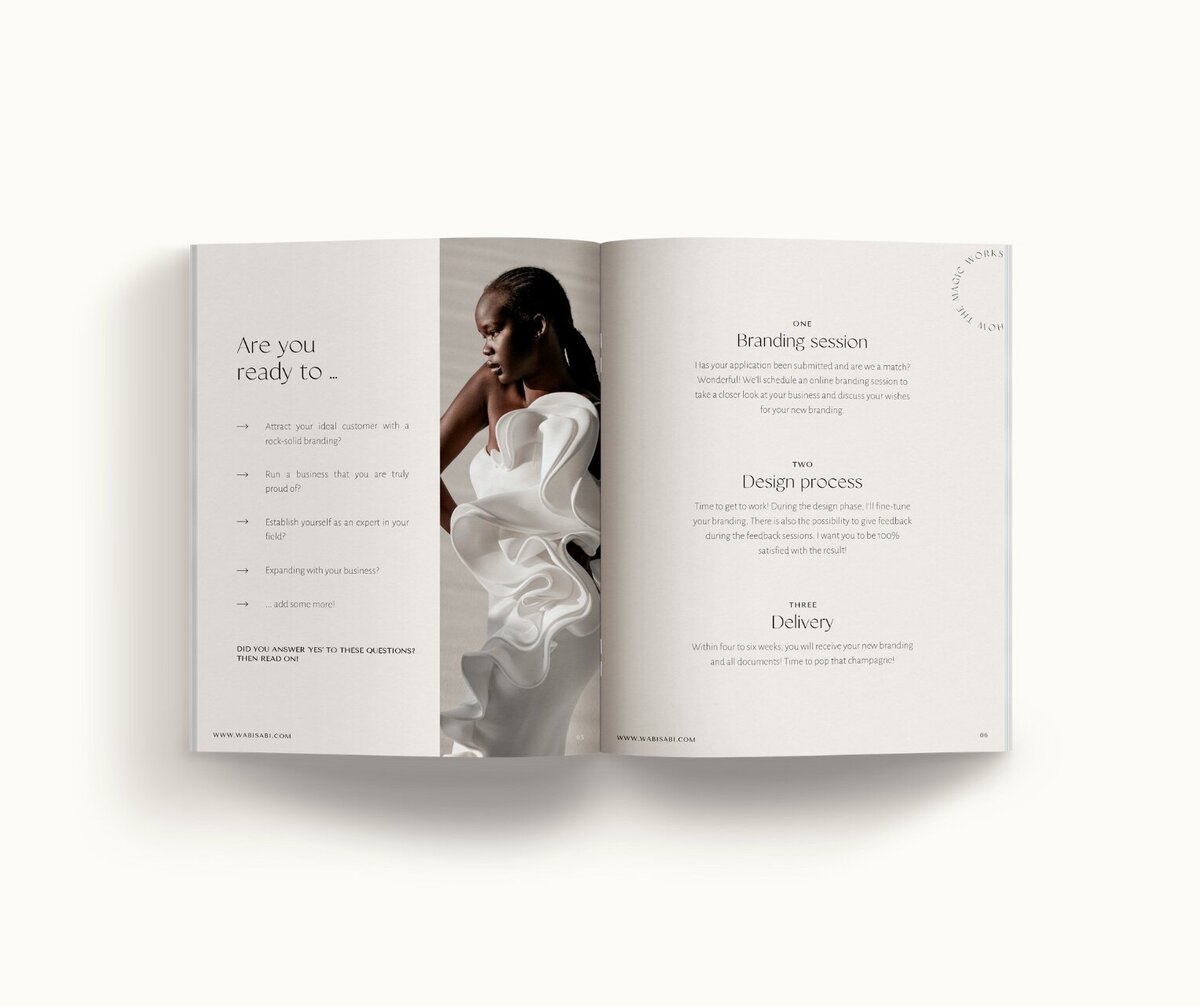 Minimal pricing guide template Canva Wabi Sabi 6