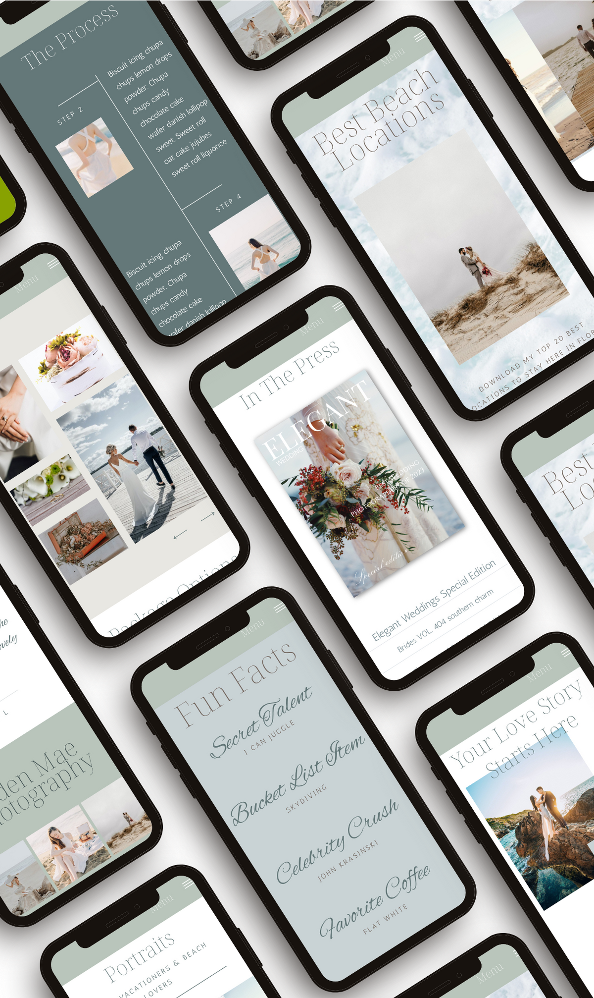 graphic that has multiple iPhones on it and the screens each show a screenshot from a website