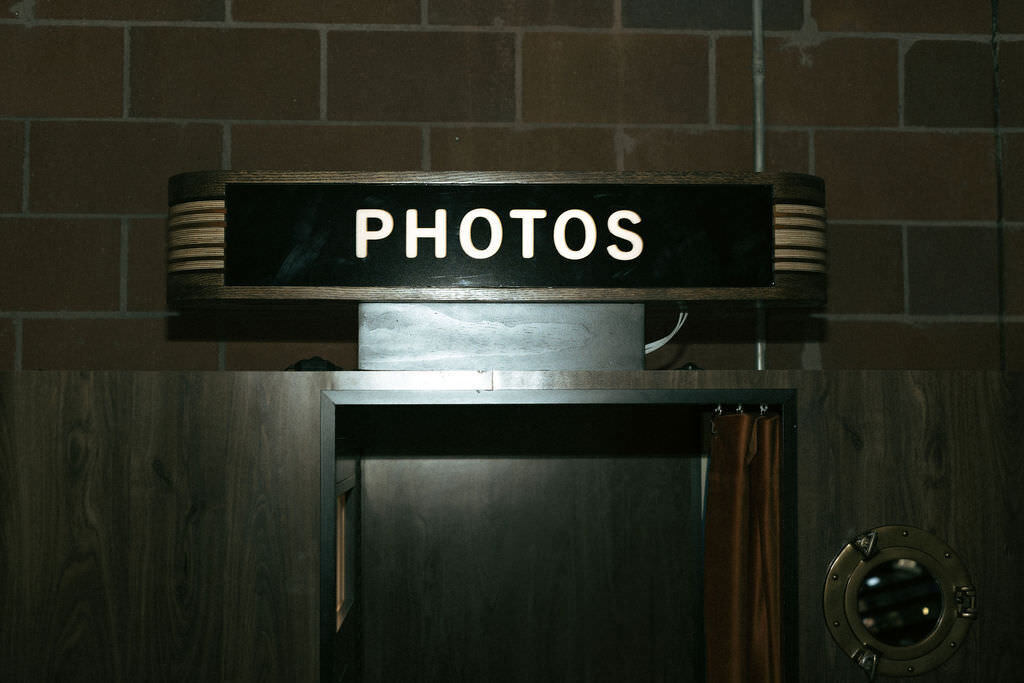 An old school photo booth.