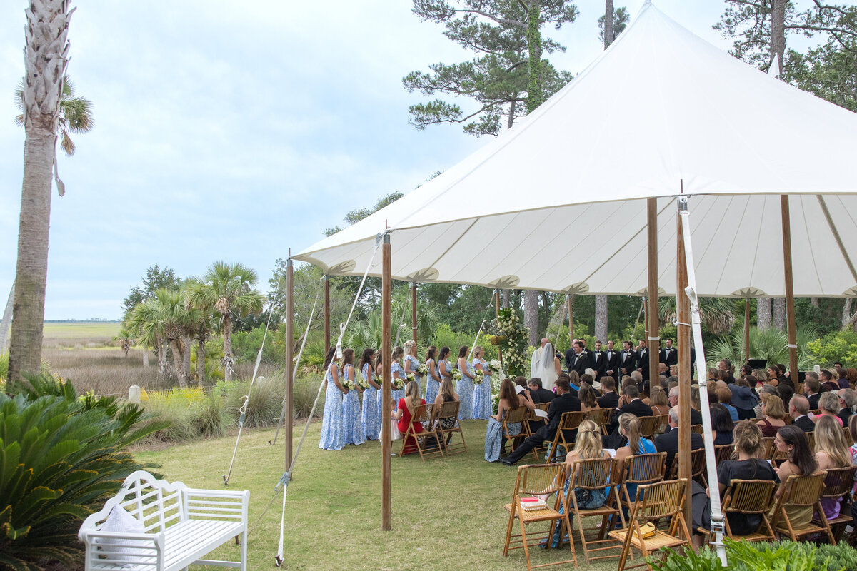 Wedding Ceremony at Forbes Farm St Simons Island