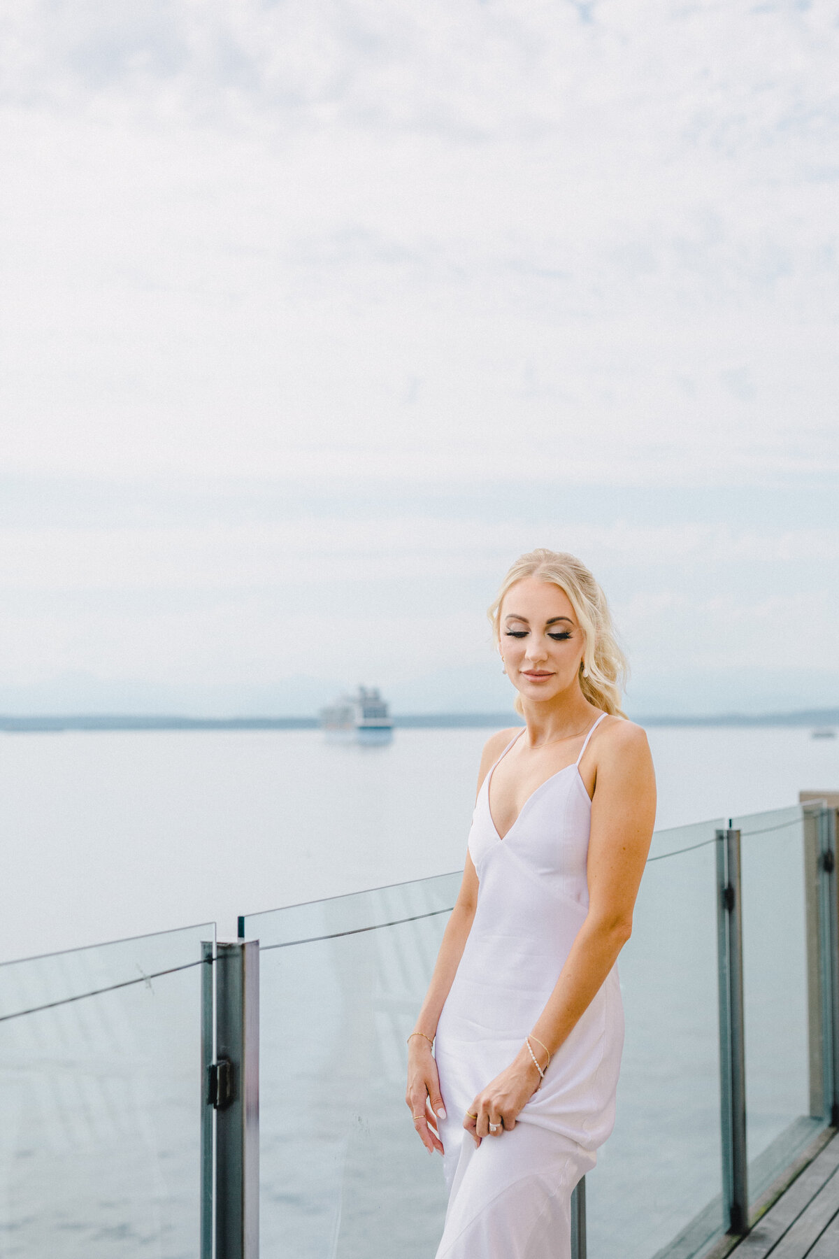 A Glamorous Wedding At The Edgewater Hotel With Pops Of Champagne, Pearls, And Nostalgia-Seattle Bride Real Wedding Submission By Something Minted-16
