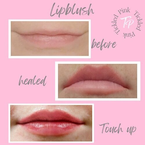 permanent lip tinting before after and touch up