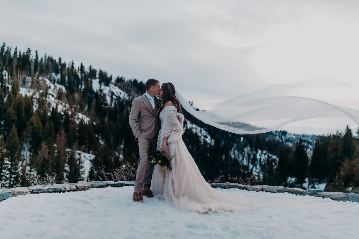 Winter Elopement photos in Steamboat Springs Colorado, by The Astralis Collective, a cinematic photo + video team that travels worldwide. 