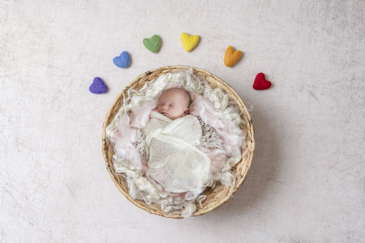 Newborn Session Charlotte Rainbow baby