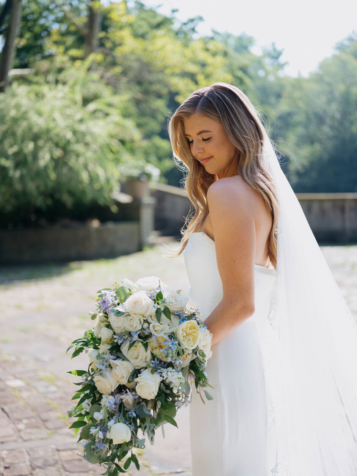 Bride at Italian Cultural Gardens in Cleveland