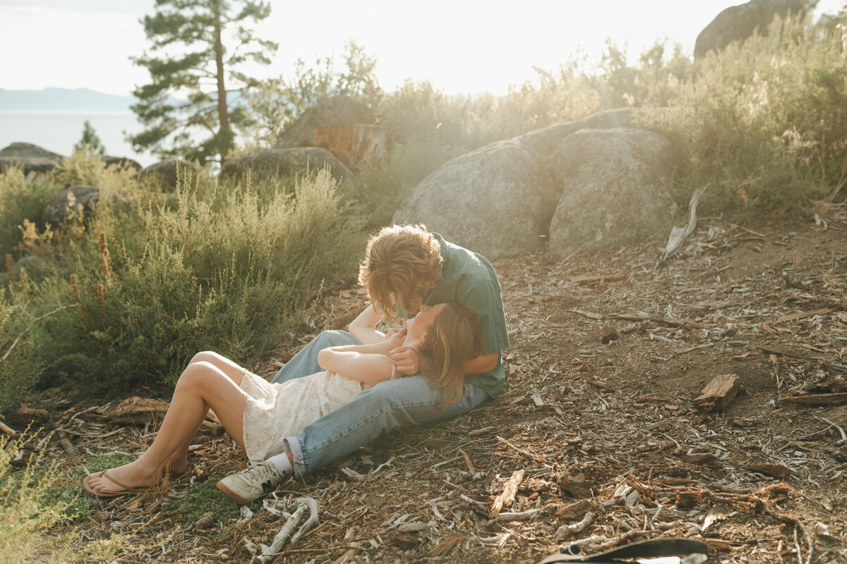 Charlotte + Ryan Lake Tahoe Summer Couples Session | Katherine Krakowski Photography-7