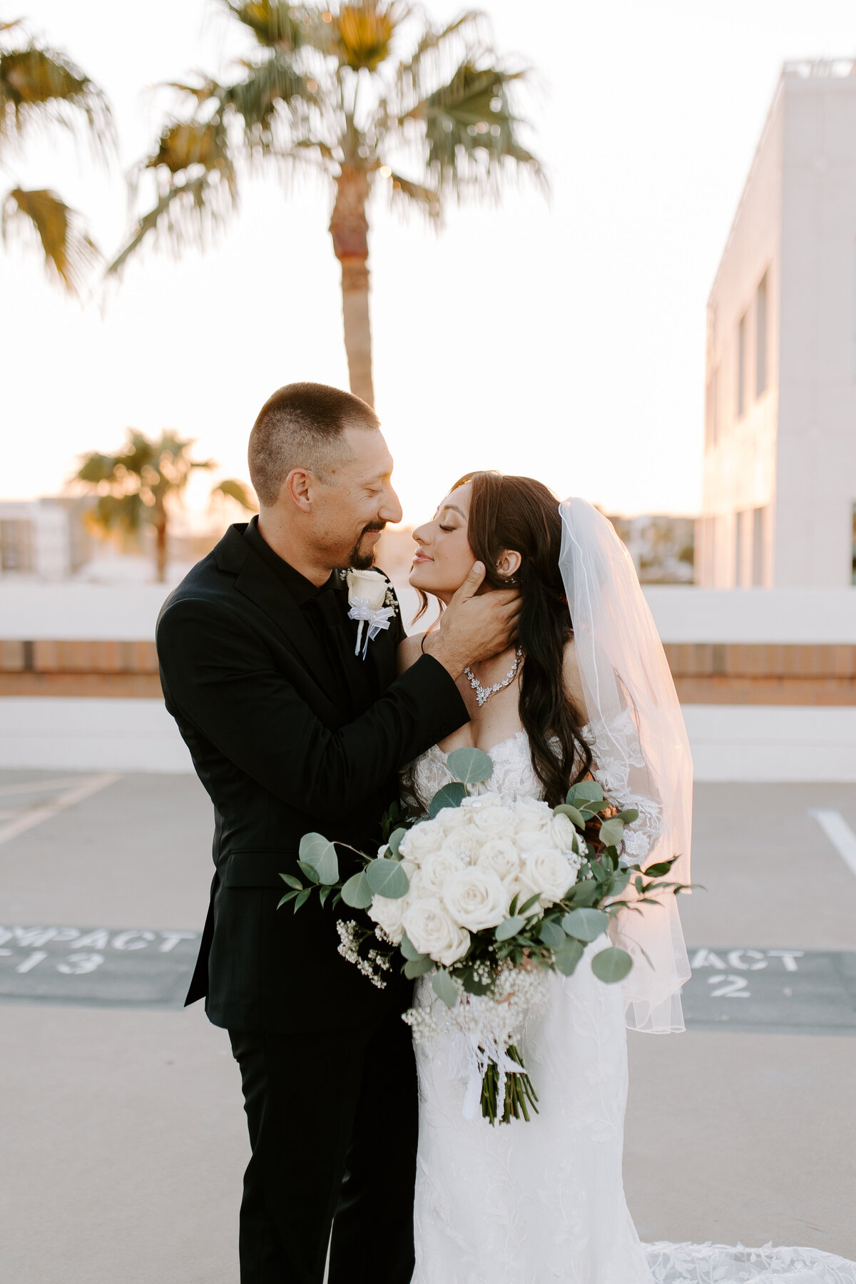 soho63-chandler-wedding-and-event-venue-photo-locations-downtown-parking-garage-sunset-palm-trees