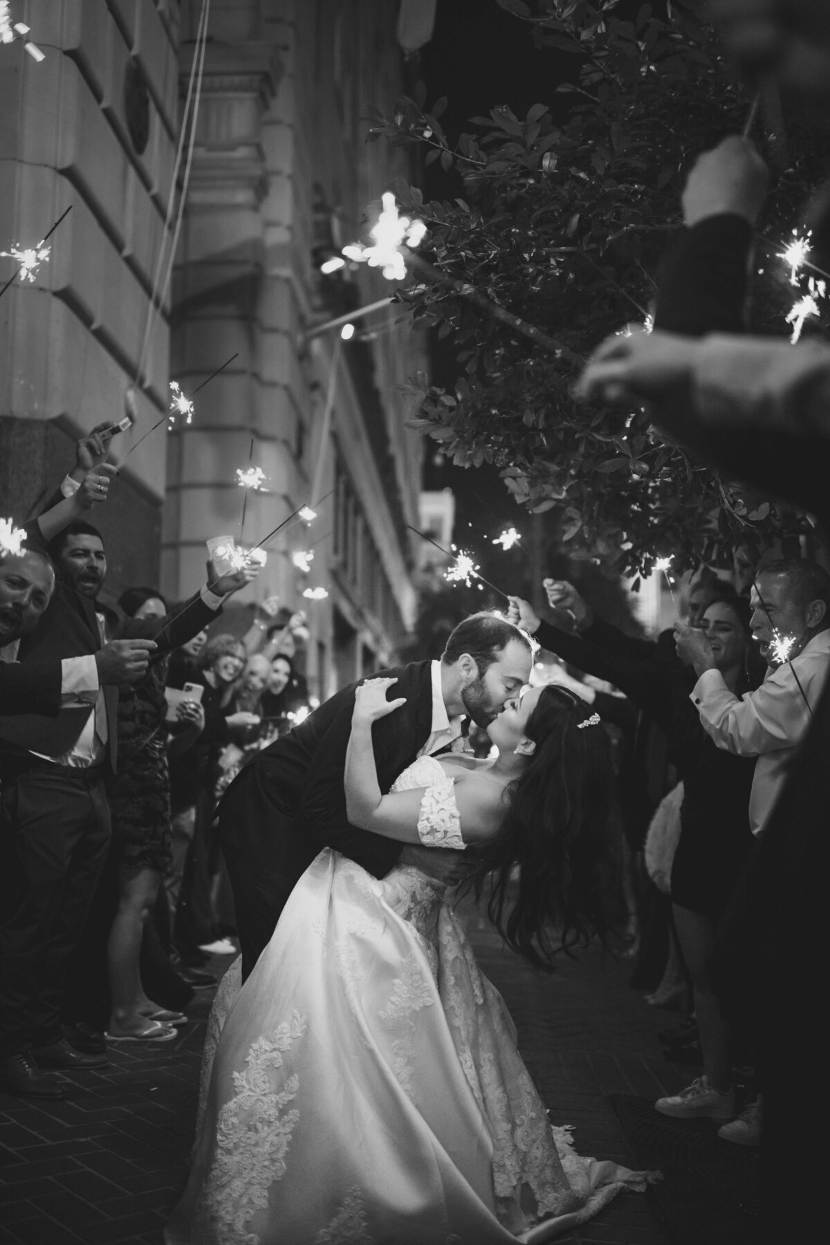 sparkler exit for bride and groom