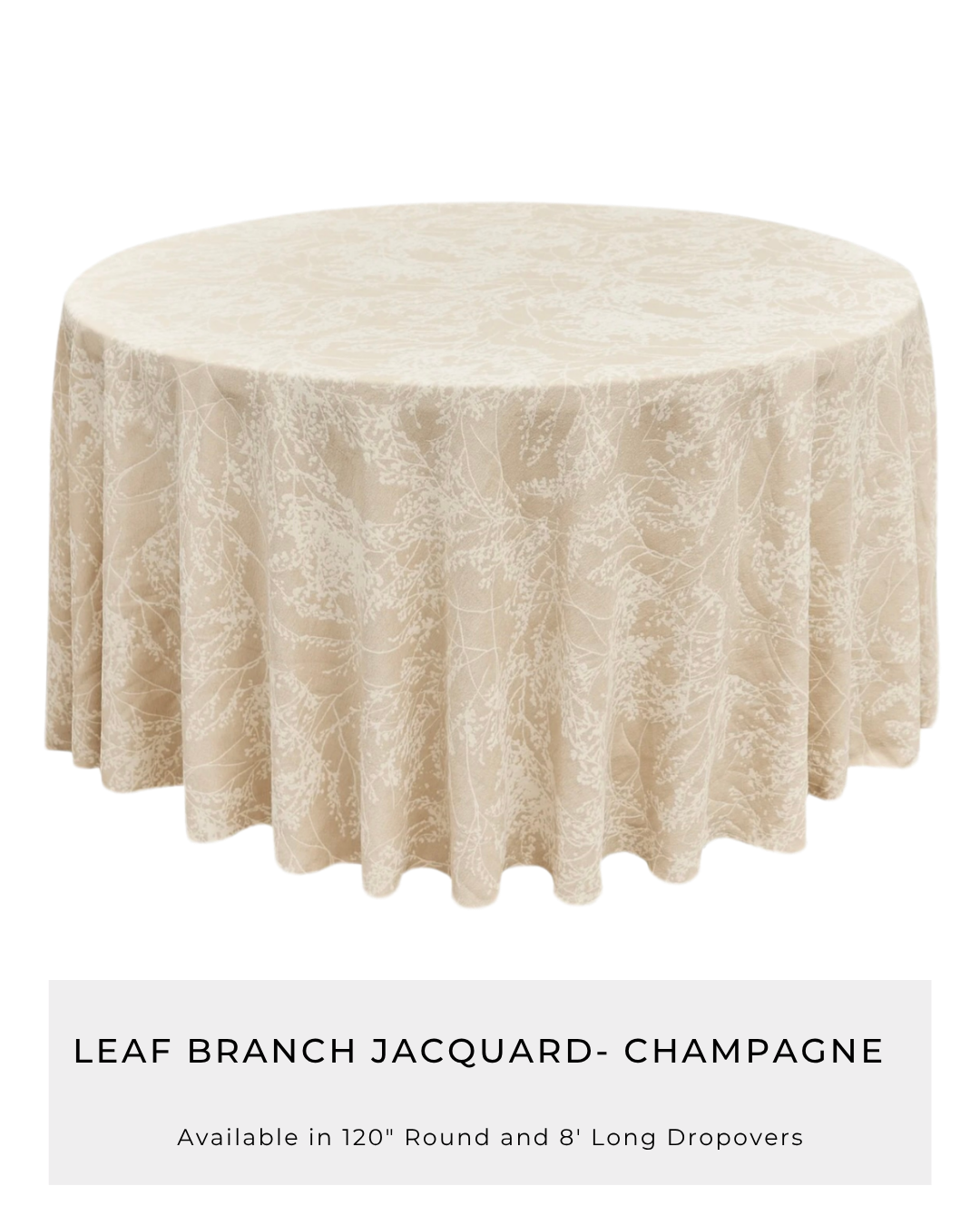 Leaf Branch Reversible Jacquard Champagne