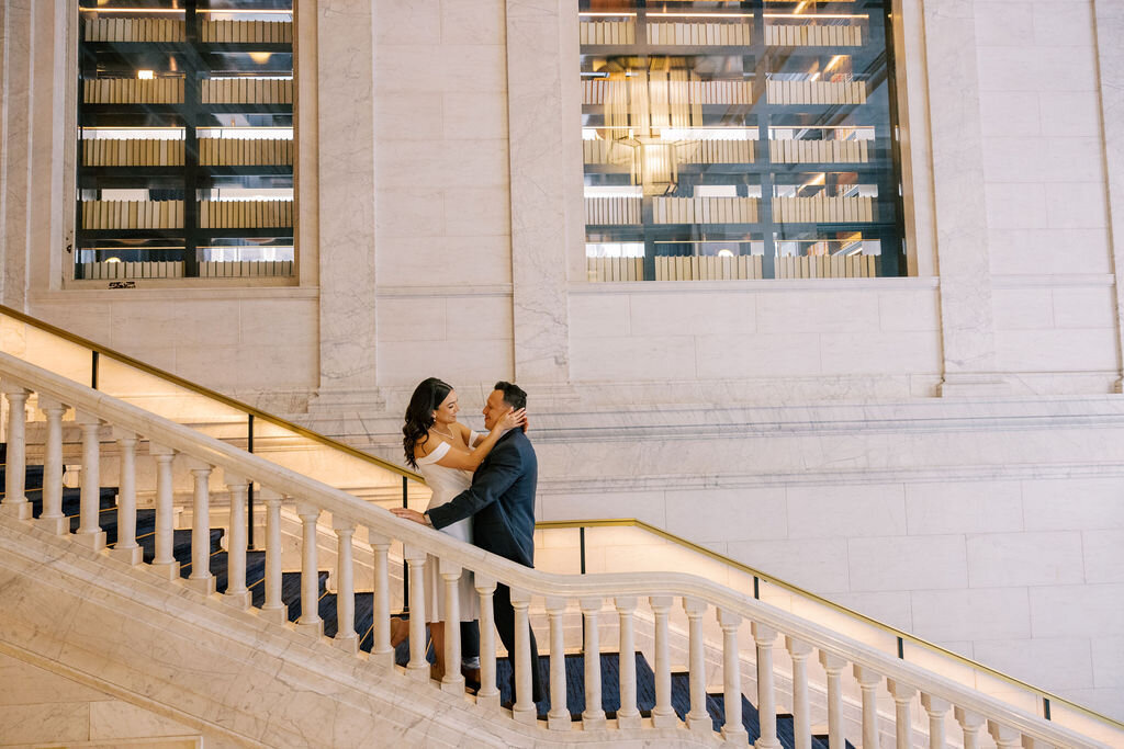 Date Night Engagement Photo in Downtown Chicago