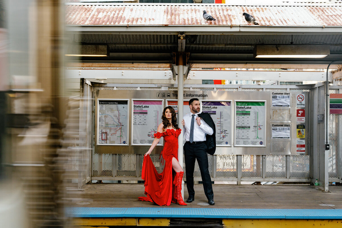 Aspen-Avenue-Chicago-Wedding-Photographer-Union-Station-Chicago-Theater-Engagement-Session-Timeless-Romantic-Red-Dress-Editorial-Stemming-From-Love-Bry-Jean-Artistry-The-Bridal-Collective-True-to-color-Luxury-FAV-83