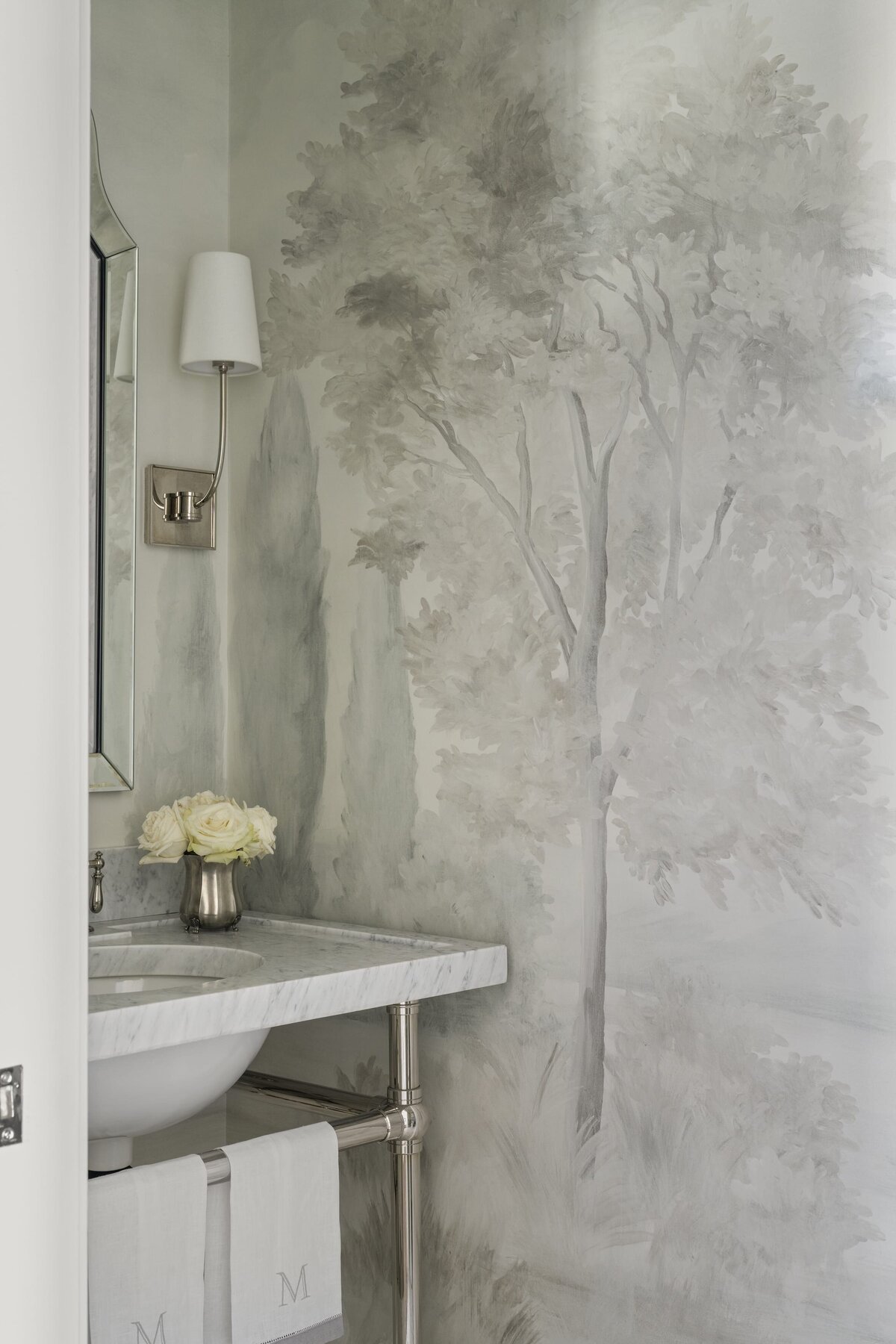 candra lynn interiors ocean port project bathroom wallpaper