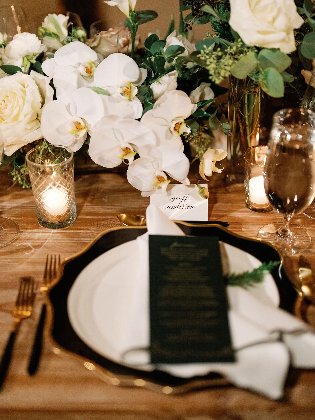An elegant table place setting. 