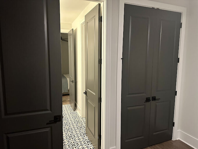 interior door painting for client in mebane