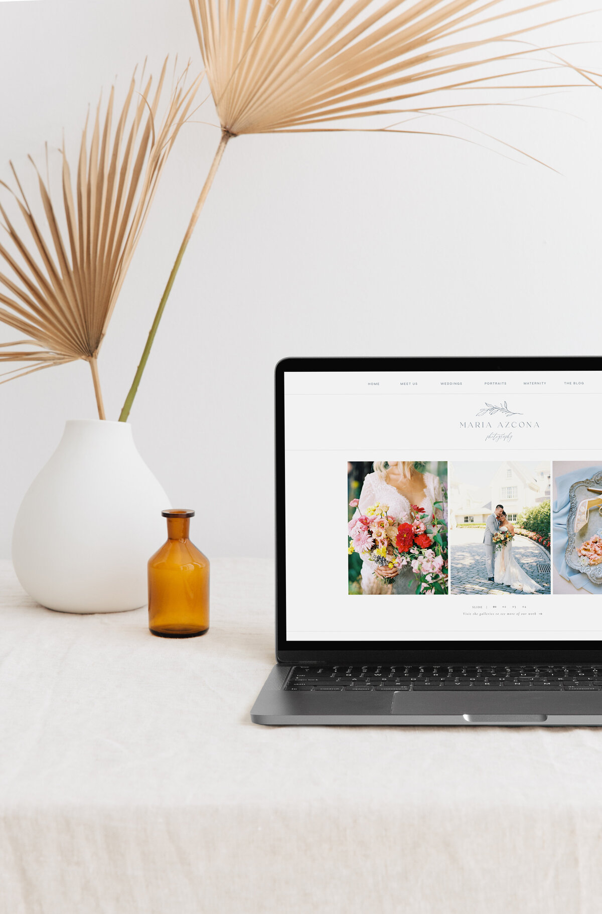 Maria Azcona Photography Home Page Mockup