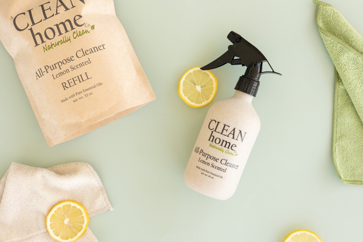 product photography photoshoot for a clean home company