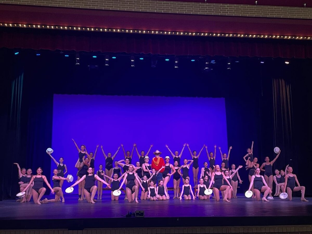 Dress rehearsal ending pose of production Will Rogers