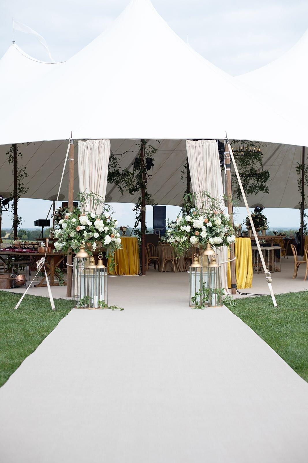 Celebration-of-Life-Kentucky-horse-farm-tent-entrance
