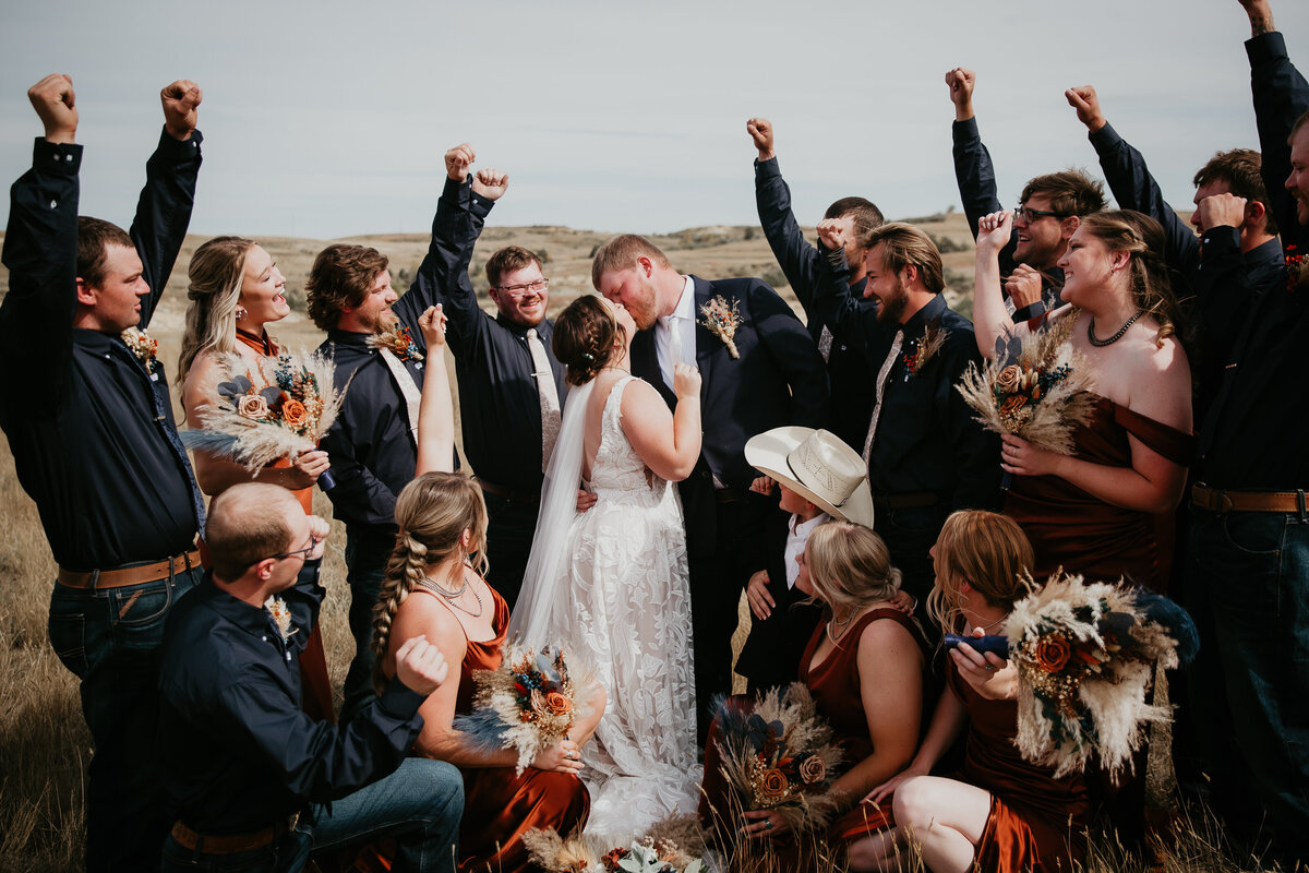 Wedding photography in Buffalo Gap, Medora, ND, capturing unforgettable moments of celebration and love in the stunning landscape of the Badlands. Chelise Boysun immortalizes the joy and connection of couples in beautiful and intimate portraits.