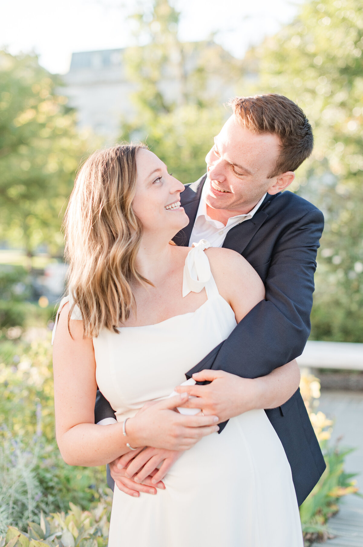 couple embracing and looking at each other