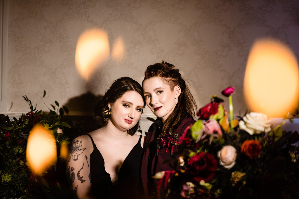 Brides smoldering into the camera