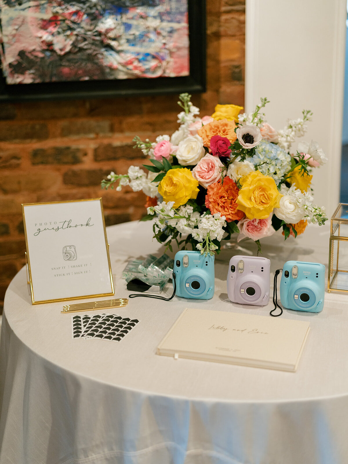 Polaroid guest book