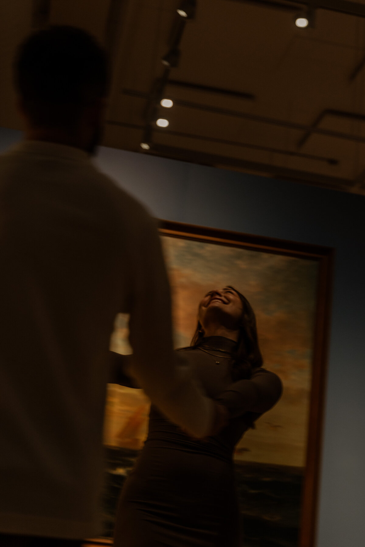 Posing Ideas for Art Museum Couples Photos 