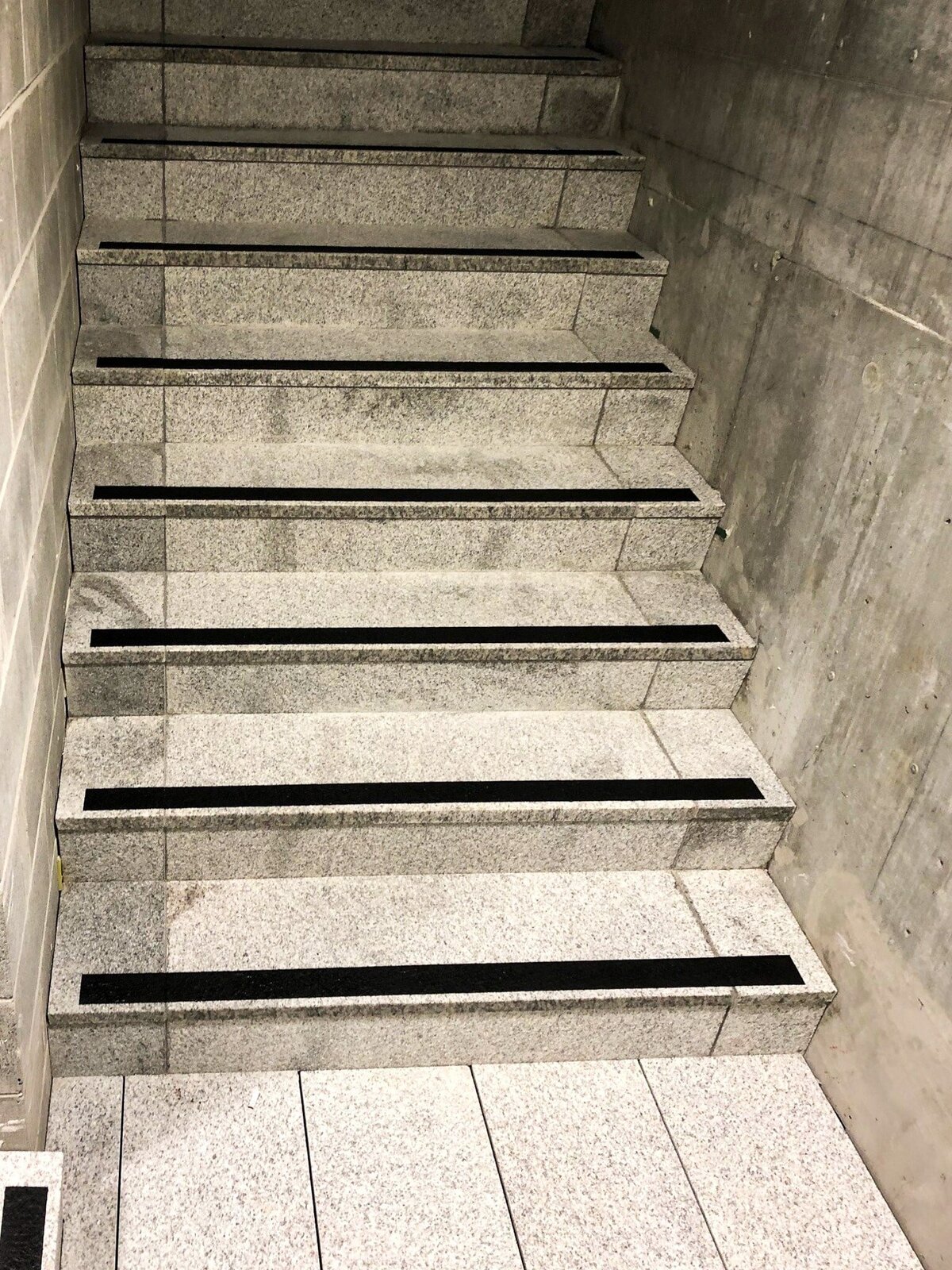 Stair treads applied to stairs
