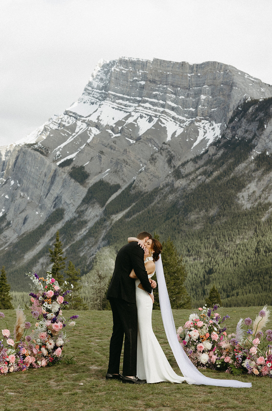 Atlanta Couple gets married in the Rocky Mountains, Banff Destination Wedding, Editorial Modern Aesthetic