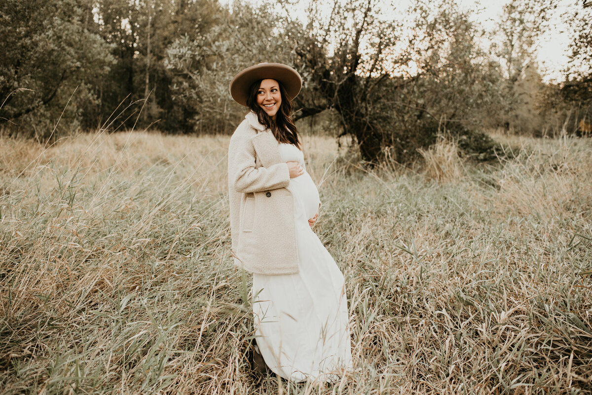 boho maternity session