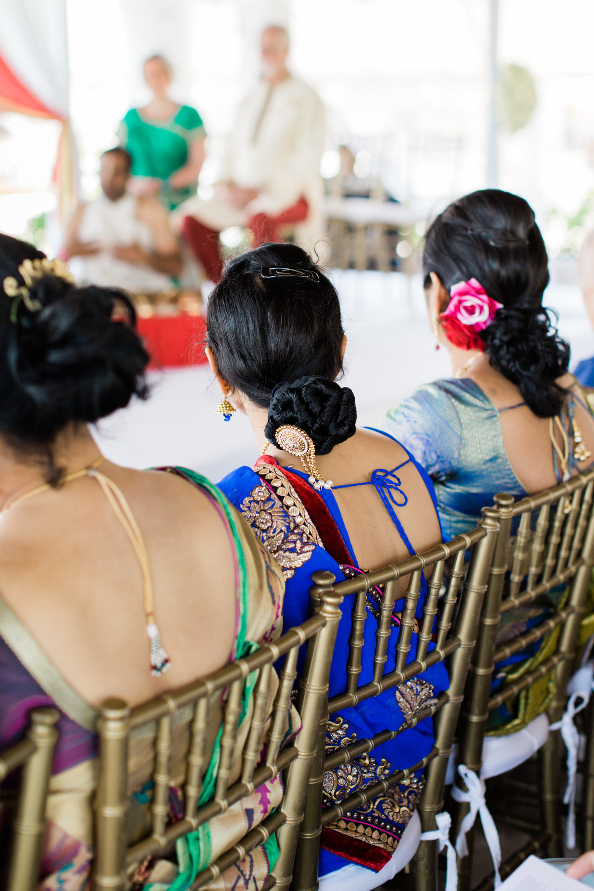 Beautiful Sari's and hair details captured by Rebecca Cerasani Photography