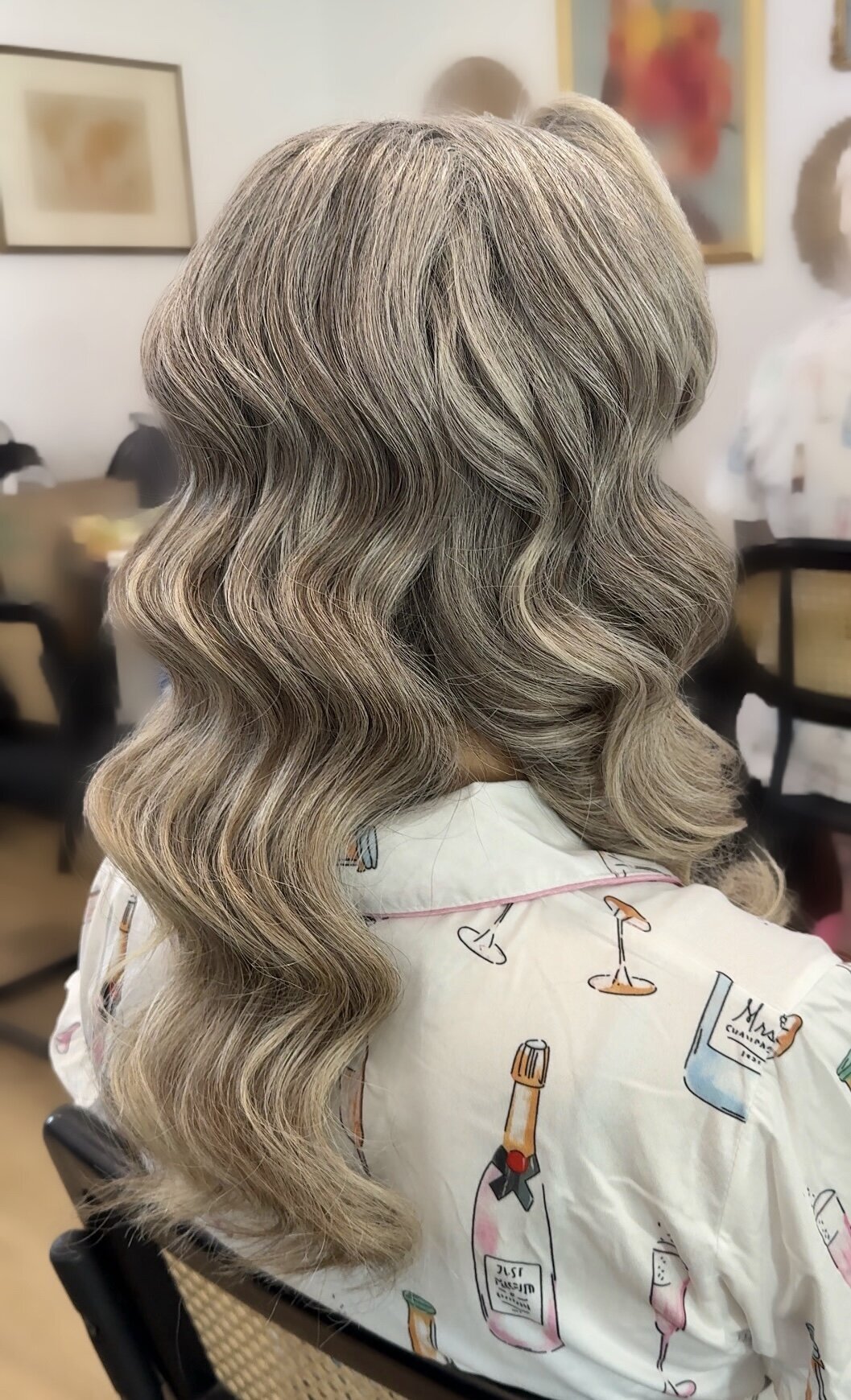 glam waves on blonde hair, bridesmaid hairstyles, celebrity hair stylist Nashville tn