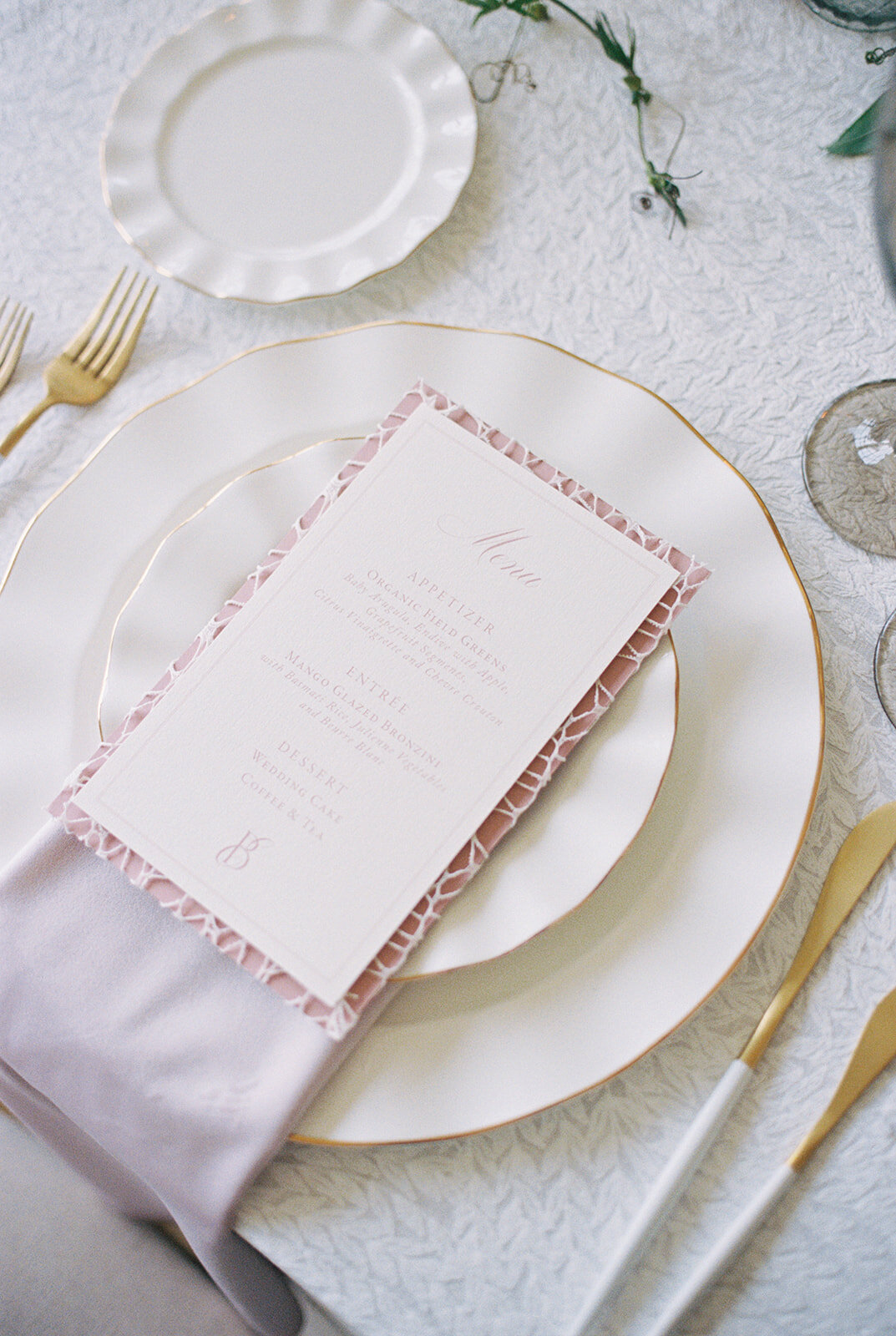 wedding-cusotm-menu-lace-pink-copper