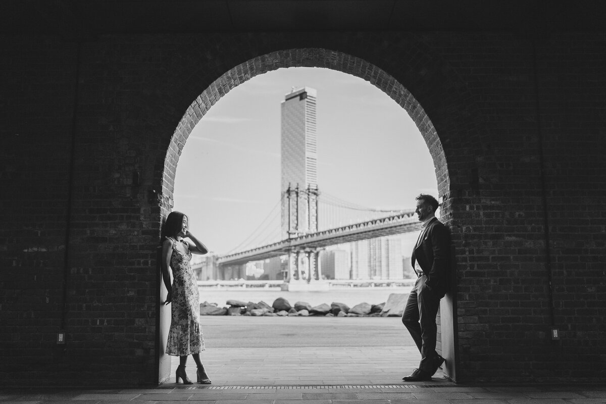 new york engagement session taken at dumbo