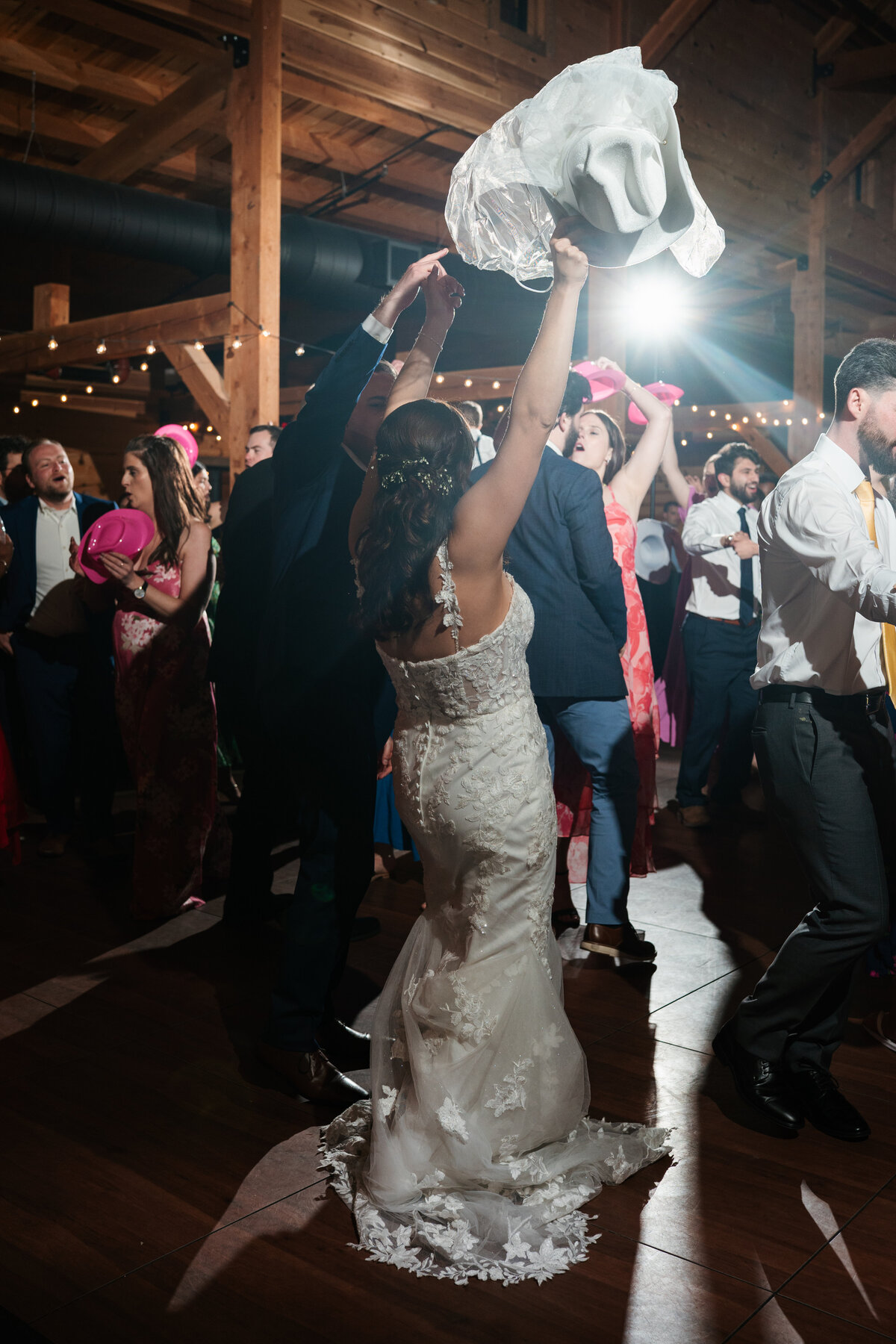 Reception decor featuring rustic charm and romantic candlelight