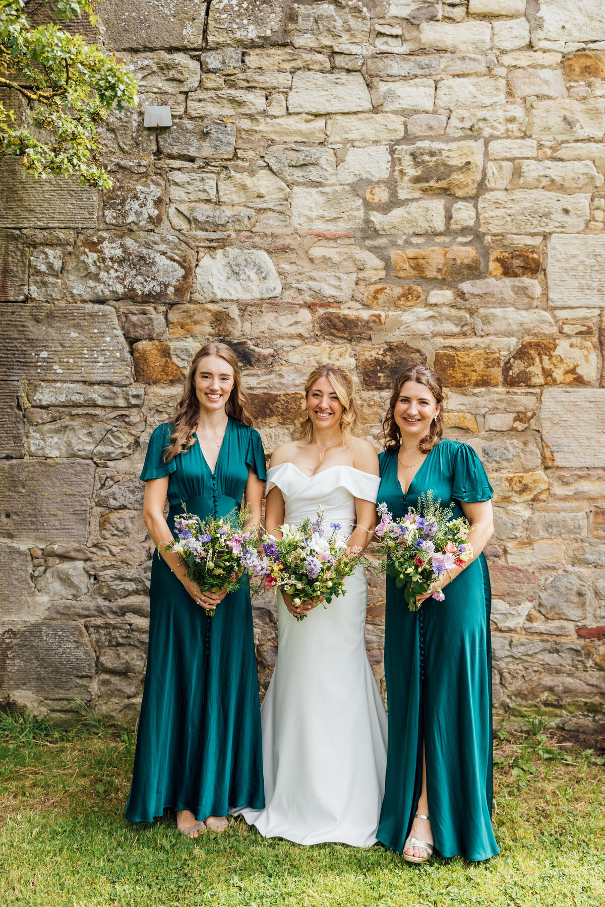 Bride and bridesmaids at The Free Company wedding