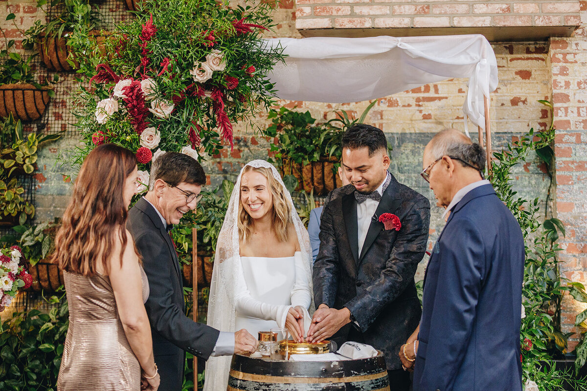 tradational hand washing wedding ceremony