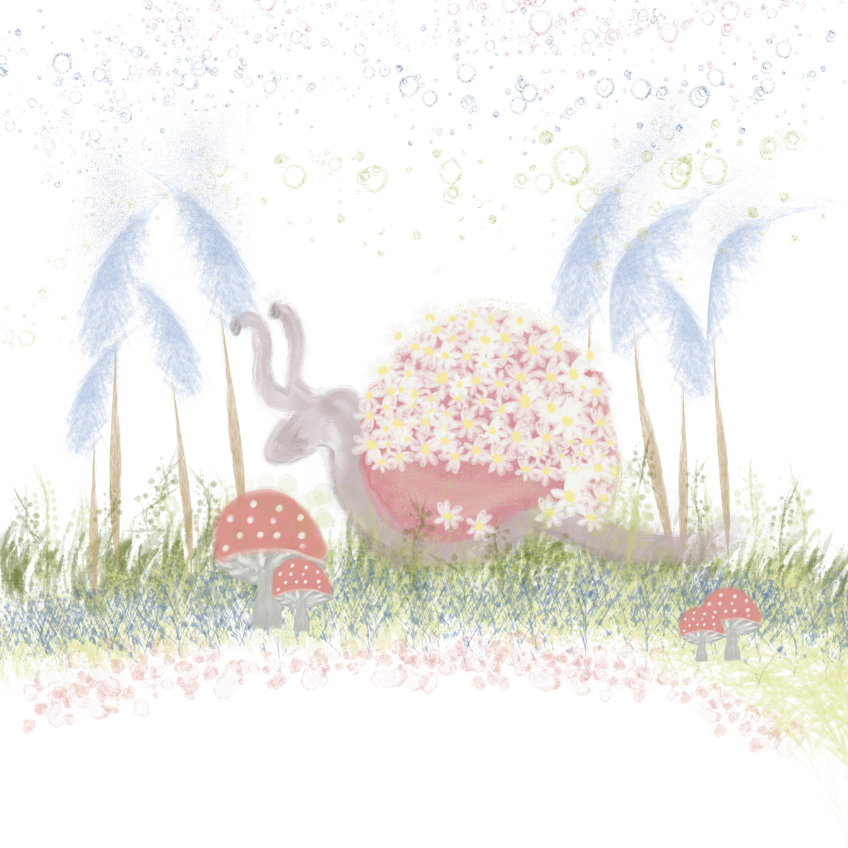 snail pink crop one