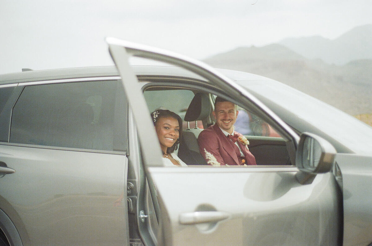 couple drives off after elopement