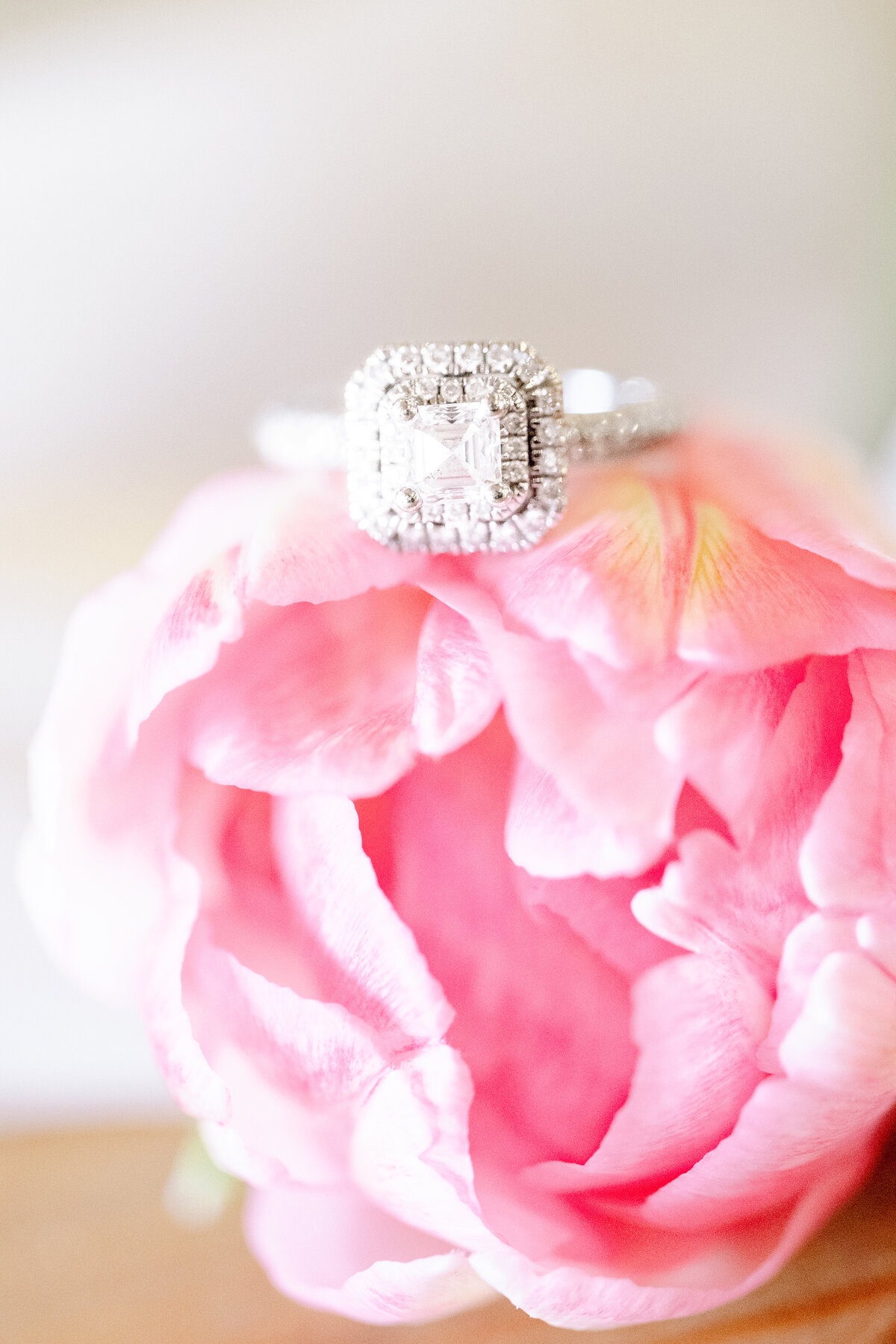 wedding ring and tulip